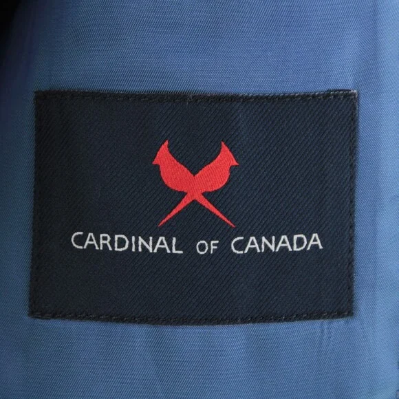 Cardinal of Canada NWT Wool / Silk Sport Coat Size 38R US In Blue Herringbone